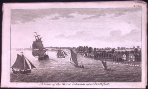 Northfleet-Kent Rare 1776 Georgian Copper Antique Engraving -50