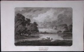 Stoke Park Bucks Antique 225 Years-Old Georgian Steel-Engraving-417