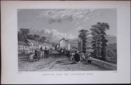 Tavistock From Launceston Rd Devonshire Antique 193 Years-Old Steel-Engraving-42