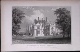 Cornwall Truro Tregothnan House Antique 193 Years-Old Steel-Engraving-3