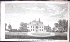 Essex View of Auberies Scarce Georgian Copper Antique 1776 Engraving-128.