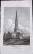 Hemingbrough Yorkshire Antique 213 Years-Old Steel-Engraving-26