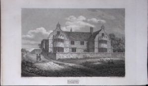 Rushden Northampton Antique 216 Years-Old Georgian Steel-Engraving-465