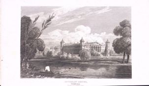 Osterley House Isleworth London Antique 200 Years-Old Steel-Engraving-255