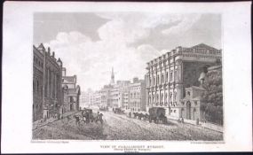 Parliament Street London Antique 215 Years-Old King George III Steel Engraving-226