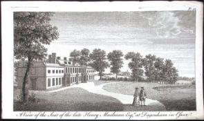 Essex Dagenham House View Scarce Georgian Copper Antique 1776 Engraving-135.