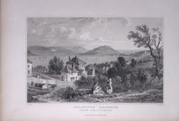 Cornwall Falmouth Harbour Antique 193 Years-Old Steel-Engraving-29