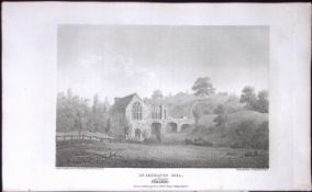 Pennants Mill Flintshire Wales Antique 213 Years-Old Georgian Steel-Engraving-202.