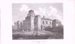 Essex Colchester Castle Antique 222 Years-Old Steel-Engraving-165