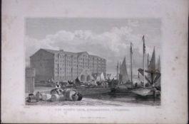 Liverpool Duke’s Dock Antique 195 Years-Old Steel-Engraving-27