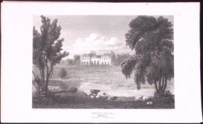 Trent House Middlesex Antique 200 Years-Old Steel-Engraving-245