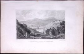 Wales Fishguard Upper & Lower Town Antique 166-Year-Old Steel Engraving-27