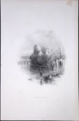 Ireland Donegal Castle Antique 183 Years-Old Steel-Engraving-52.
