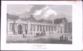 Carlton House Pall Mall London Antique 200 Years-Old Steel-Engraving-230