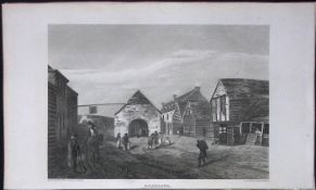 Rhayader Powys Wales Antique 211 Years-Old Georgian Steel-Engraving-490