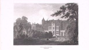 Holland House Kensington London Antique 200 Years-Old Steel-Engraving-267
