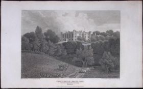 Brough Yorkshire Cave Castle Antique 213 Years-Old Steel-Engraving-23