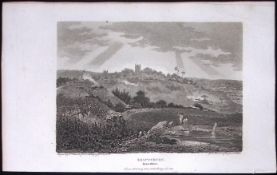 Shaftsbury Dorsetshire Antique 223 Years-Old Georgian Steel-Engraving-177