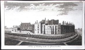 Gloucestershire Berkeley Castle Rare Georgian Copper Antique 1776 Engraving-152.