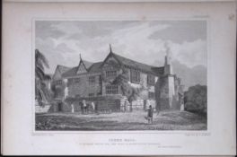 Liverpool Speke Hall Antique 195 Years-Old Steel-Engraving-11