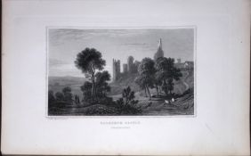 Wales Narberth Castle Pembrokeshire Antique 166-Year-Old Steel Engraving-50