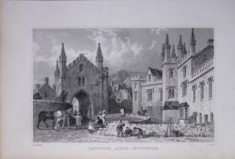 Tavistock Abbey Devonshire Antique 193 Years-Old Steel-Engraving-43
