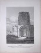 Holy Sepulchre Cambridge Rare John Britton 191 Years-Old Antique Steel Engraving-16