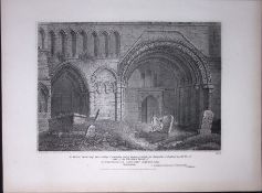 Dunstable Priory Church Beds Rare John Britton 191 Years-Old Antique Steel Engraving-4