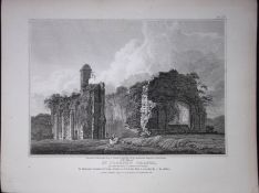 Glastonbury St Josephs Chapel 190 Years-Old Rare John Britton Antique Steel Engraving-132