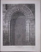 Barfreston Church Kent 190 Years-Old Rare John Britton Antique Steel Engraving-71