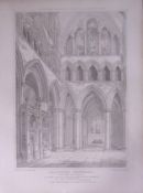 Salisbury Cathedral Wiltshire 190 Years-Old John Britton Antique Steel Engraving-227