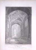 Hedingham Castle Essex 190 Years-Old Rare John Britton Antique Steel Engraving-144