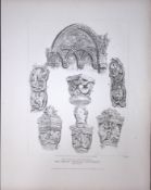 Dunstable Priory Church Beds Rare John Britton 191 Years-Old Antique Steel Engraving-6