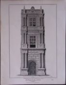 Browsholme Hall Yorkshire 190 Years-Old John Britton Antique Steel Engraving-207