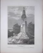 The Queens Cross Northampton 190 Years-Old Rare John Britton Antique Steel Engraving-39