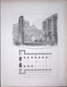 St Botolph Priory Church Essex Rare John Britton Antique Steel Engraving-3