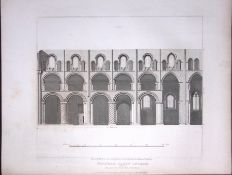 Waltham Abbey Church Essex 190 Years-Old Rare John Britton Antique Steel Engraving-140