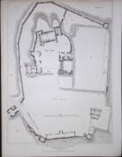 Kenilworth Castle Warwickshire 190 Years-Old Rare John Britton Antique Steel Engraving-119