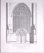 St Nicholas Chapel Norfolk 190 Years-Old John Britton Antique Steel Engraving-158