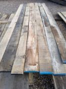 7x Hardwood Kiln Dried Timber Sawn American Oak Boards / Planks