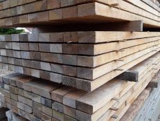 50x Softwood Sawn Mixed Larch / Douglas Fir Timber Fence Rails