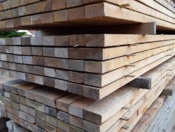 50x Softwood Sawn Mixed Larch / Douglas Fir Timber Fence Rails