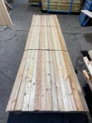 Pallet of 39 long lengths of plain overlap cladding 20mm x 100mm @3.9m