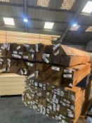 Pallet of 90 lengths sawn treated arris rail 75mm x 75mm @2.4m