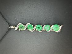 Beautiful 1.17ct Natural Emerald Pendant With Platinum 950