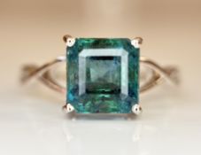 Beautiful 2.91 CT Natural Emerald Ring Platinum 950