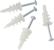 5 x 200 RawlPlug Nylon Self Drilling Wall Fixing Plug with Screw For Plasterboard RRP £28.99 CTR