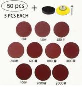 50 Pcs x 2 inch Drill Bit Sander With Backing Plate L4a