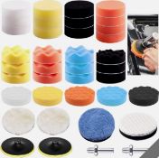 Car Polishing Pads For Drill: 36 Pack 3 Inch Polishers and Buffers Buffin L19a