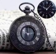 Vintage Flip-Top Pocket Watch With Classic Roman Numerals L11a